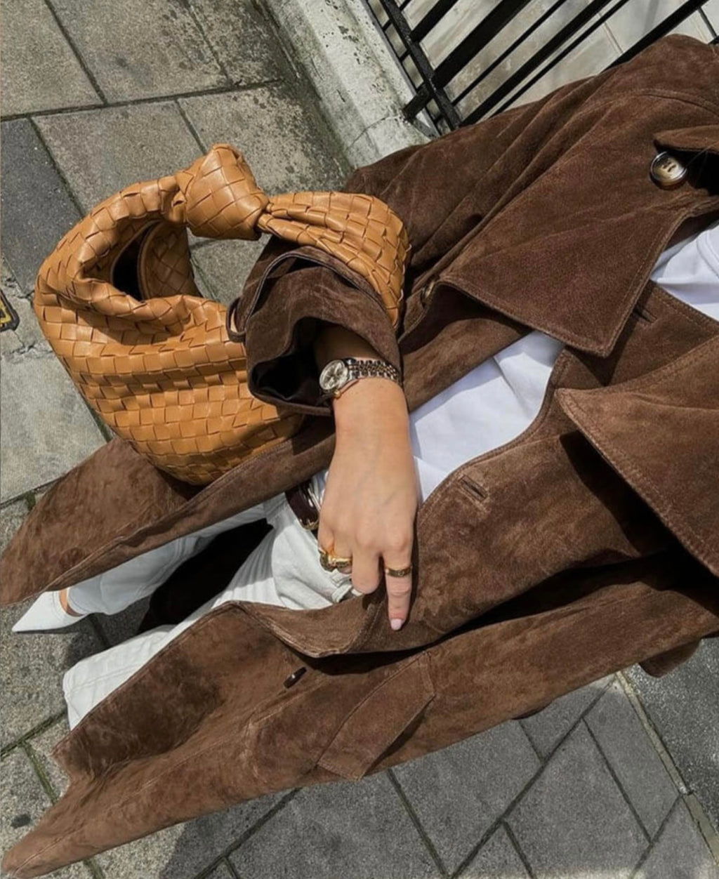 Molly Faux Suede Trenchcoat