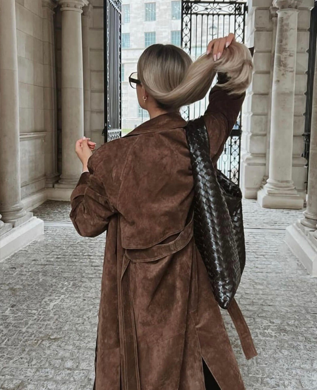 Molly Faux Suede Trenchcoat